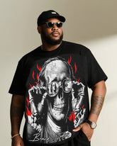 Big Boy Must Have Fashion Street Dollar Skull Crewneck Short Sleeve T-Shirt Trousers Suit